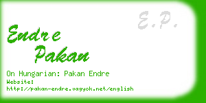 endre pakan business card